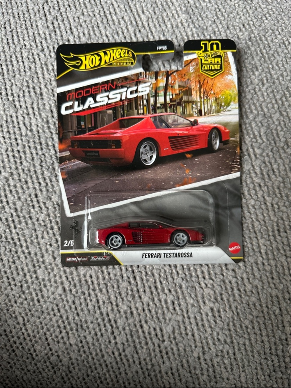 Hot Wheels Ferrari Testarossa Red Die-Cast Toy Car